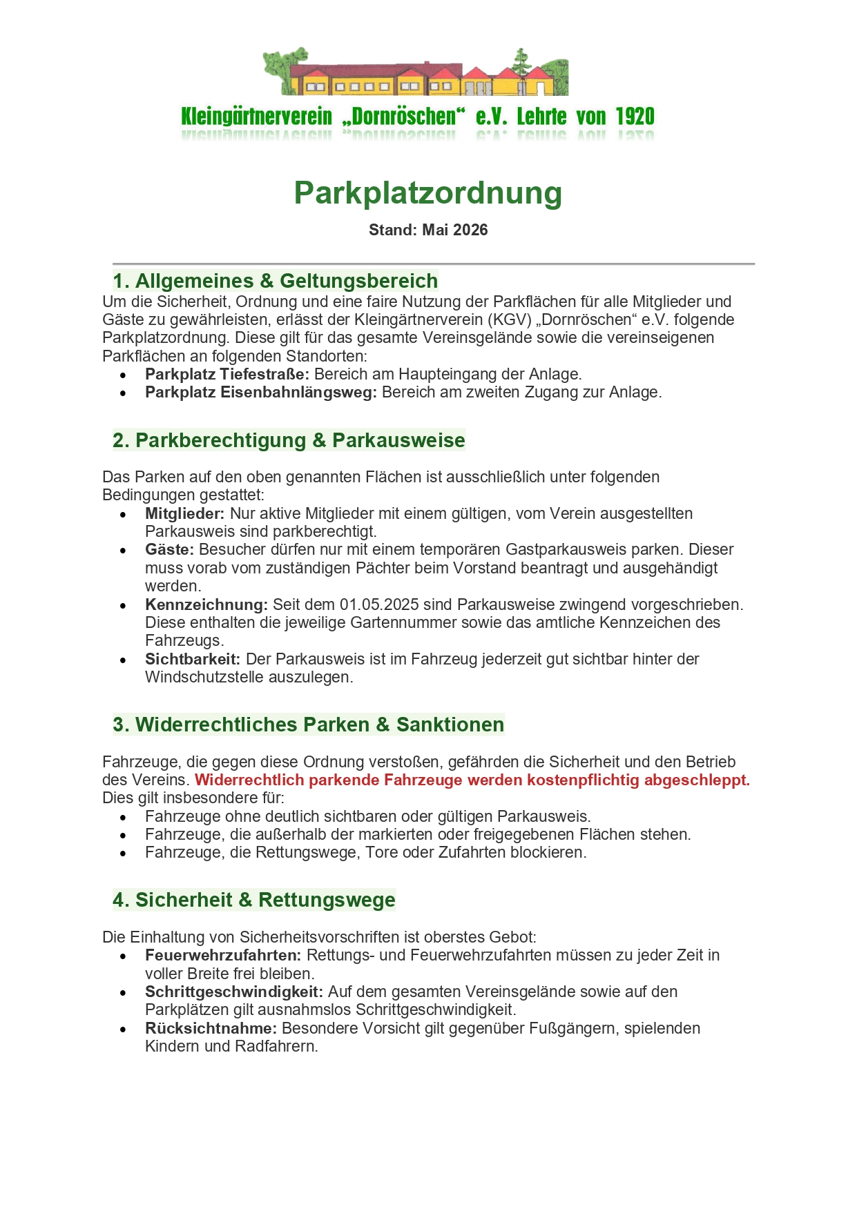Parkplatzordnung 1 page